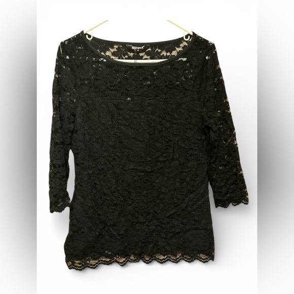 New York & Company Tops - 💜Half Off💜Allegra K Black Lace Blouse NWT Size M